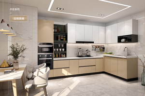 Behome Classic PVC Modern Kitchenキャビネット 