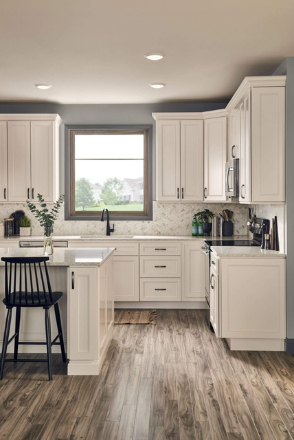 BEHOME OVENオフホワイトキッチンキャビネット 