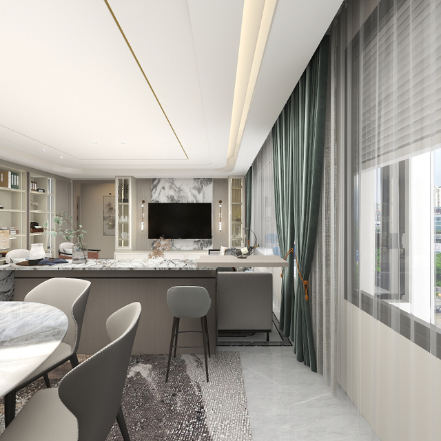 モダンスタイルのライトラグジュアリーホワイトテレビキャビネット