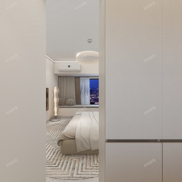 ミニマリストスタイルのベッドルーム耐久性のあるワードローブ